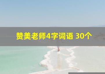 赞美老师4字词语 30个